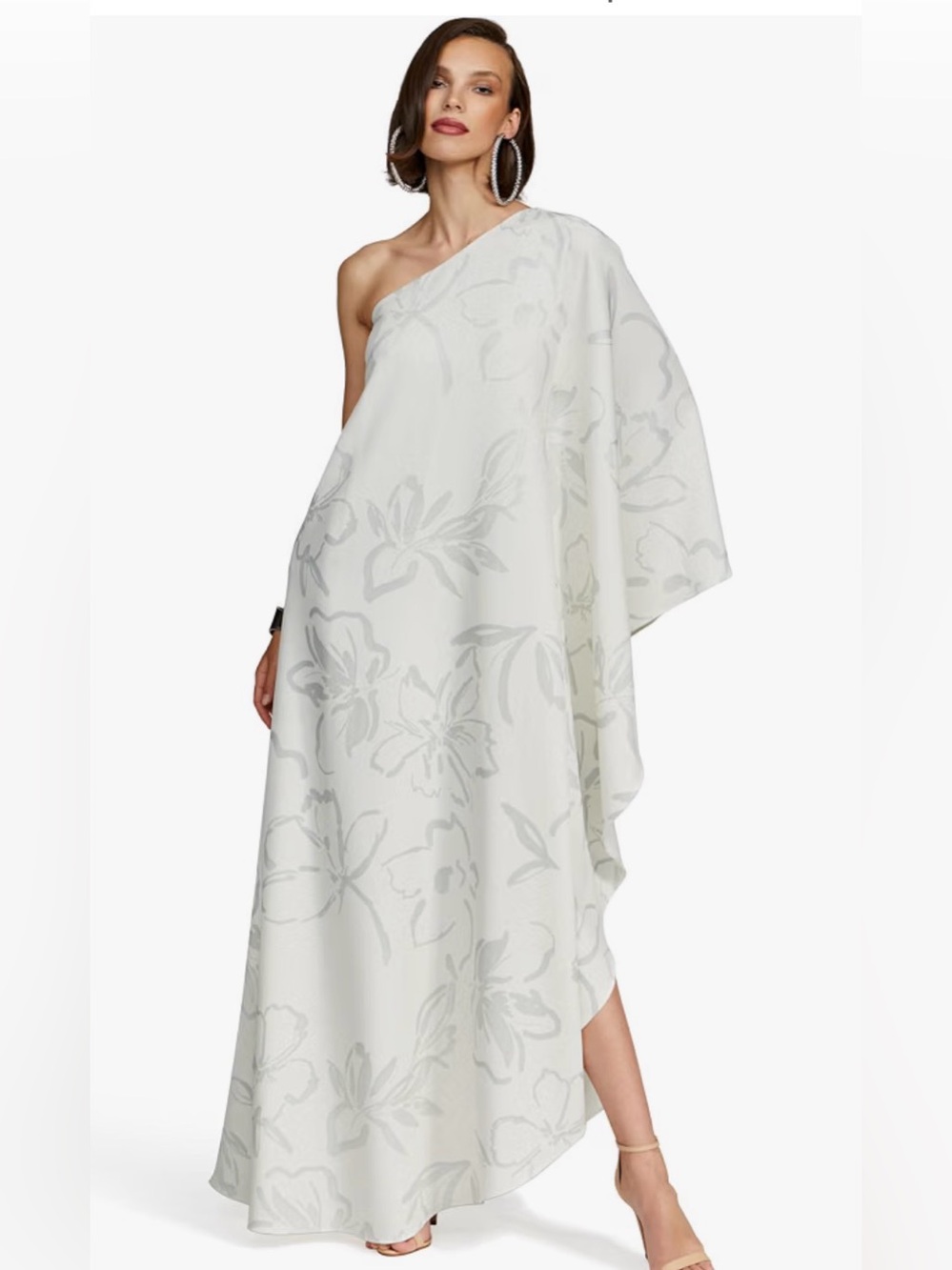 Halston Nevean Caftan in Floral Crepe